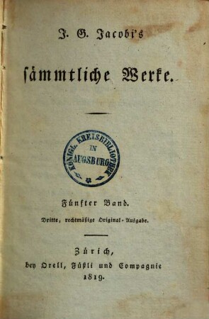J. G. Jacobi's sämmtliche Werke, 5