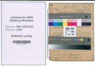 Entnazifizierung Ludwig Badorrek , geb. 21.05.1898 (Gelderheber)