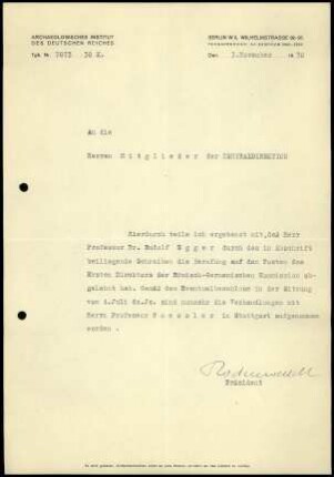 G. Rodenwaldt an ZD