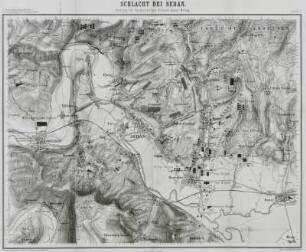 Schlacht bei Sedan. Stellung der beiderseitigen Armeen gegen Mittag, Plan 9 A (1:25 000)