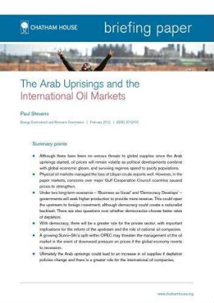 The Arab uprisings and the international oil markets