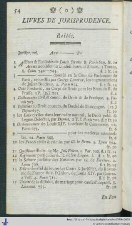 Livres De Jurisprudence.