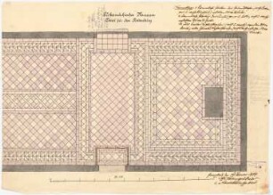 Uckermärkisches Museum, Prenzlau Umbau der Heilig-Geist-Kirche: Teilgrundriss, Detail für den Plattenbelag 1:25