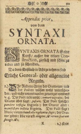Appendix prior, von dem Syntaxi Ornata.
