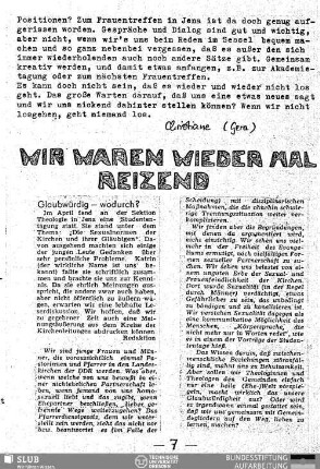 Wir waren wieder mal reizend