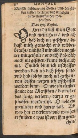 Daß die anschawung Gottes umb der sünden willen verlorn ... seye. Das xxxi. Capitel.