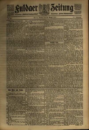 Ausgabe vom Montag, den 29. August 1910.
