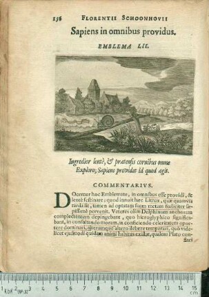 Sapiens in omnibus providus. Emblema LII.