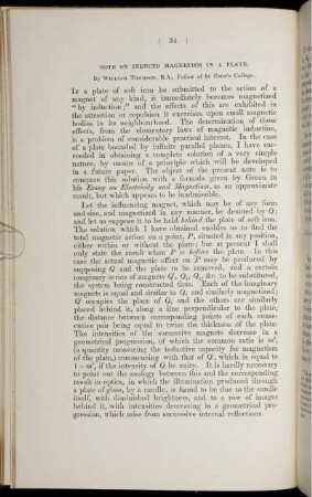 Note on induced magnetism in a plate.