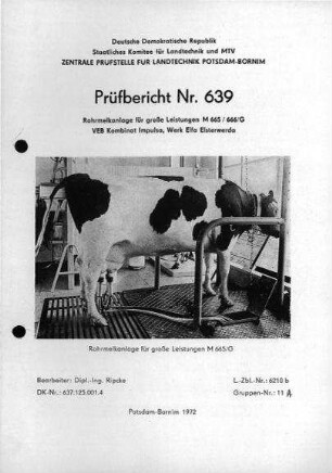 Rohrmelkanlage M665 G