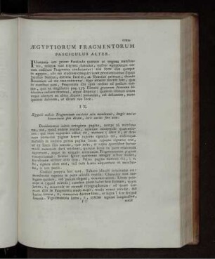 IX. Ægyptii codicis Fragmentum constans octo membranis, longis uncias bononienses fere decem, latis unicas fere octo