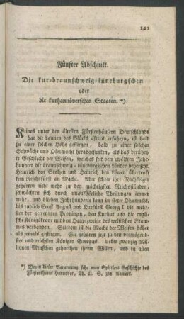 Fünfter Abschnitt. Die kur-braunschweig-lüneburgschen oder die kurhannöverschen Staaten