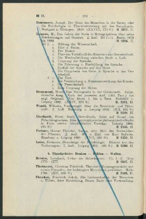 b. Einzelgebiete: Denken - Fühlen - Wollen.