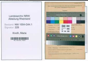 Entnazifizierung Maria Knoth , geb. 04.01.1909 ()