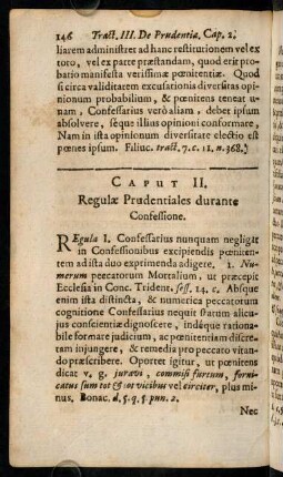 146-156, Caput II. Regulae Prudentiales durante Consessione.