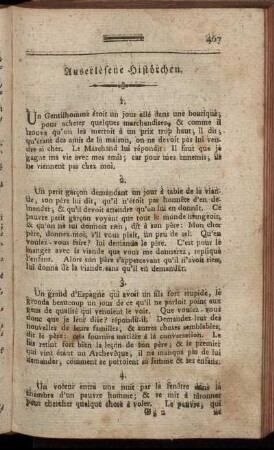 Auserlesene Histörchen.