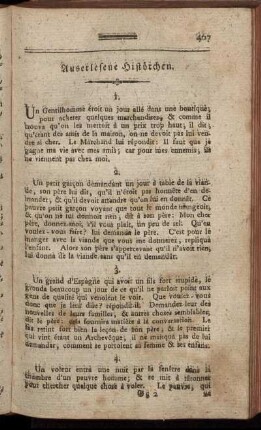 Auserlesene Histörchen.