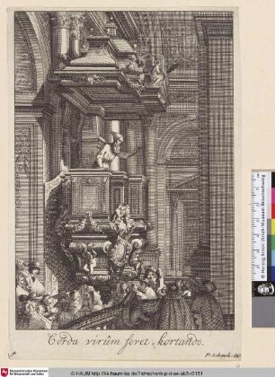 [Ein Prediger in einer Kanzel; Preacher in pulpit]