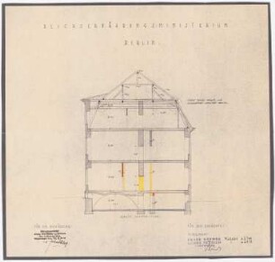 Reichsministerium für Ernährung und Landwirtschaft, Berlin-Mitte Umbau und Erweiterung: Umbau: Schnitt 1:100