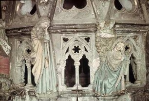 Heiliges Grab mit Figurenzyklus des Lebens Christi: Verkündigung, Heimsuchung, Geburt, Hirten und Könige
