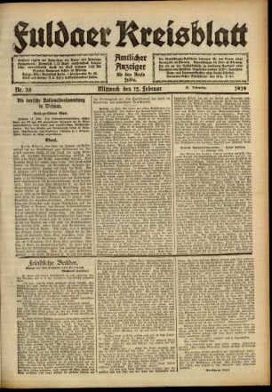 Ausgabe vom Mittwoch, den 12. Februar 1919.