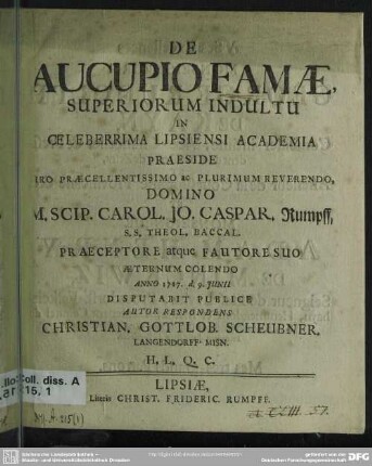 De Aucupio Famae
