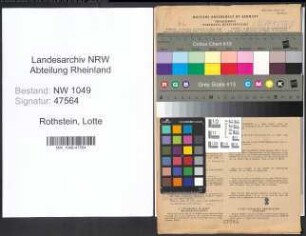 Entnazifizierung Lotte Rothstein , geb. 15.12.1903 ()