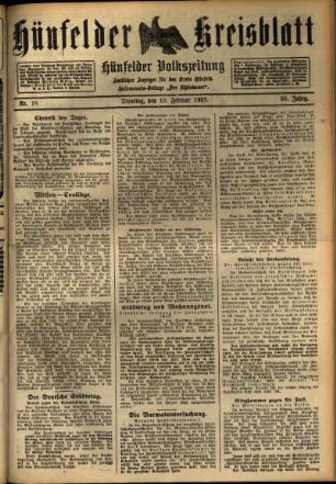 Ausgabe vom Dienstag, den 10. Februar 1925.