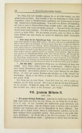 VII. Friedrich Wilhelm II. 1786-1797