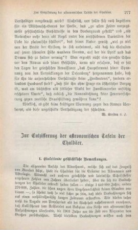277-292 Zur Entzifferung der astronomischen Tafeln der Chaldäer