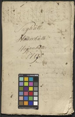 Einquartierungsliste über die Sieghütte, die Hammerhütte und die Hainer Hütte vom 26. Januar 1795