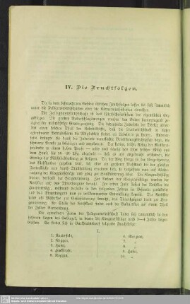 IV. Die Fruchtfolgen