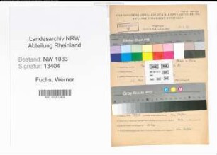 Entnazifizierung Werner Fuchs , geb. 05.12.1912 (Kriminalbeamter)