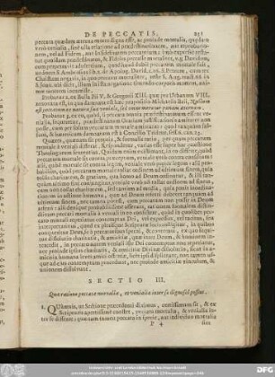 Sectio III. Qua ratione peccata moralia, et venialia inter se dignosci possint.