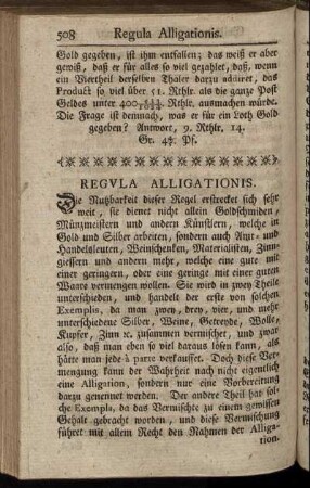 Regula Alligationis. - Regula Falsi.