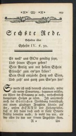 Sechste Rede.