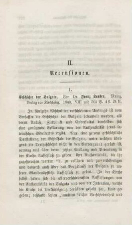322-344 [Rezension] Kaulen, Franz, Geschichte der Vulgata