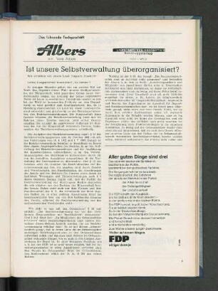 Ist unsere Selbstverwaltung überorganisiert?