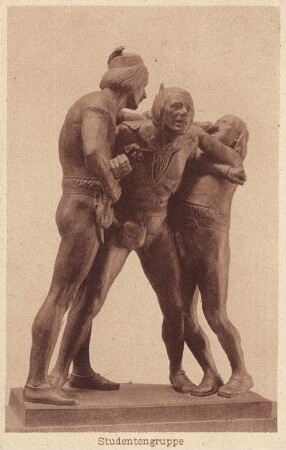 Studentengruppe: Darstellung aus der Szene von Goethes Faust