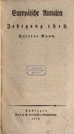 Europäische Annalen. 1818, 3