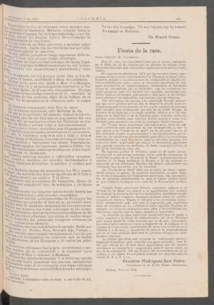 Fiesta de la raza.