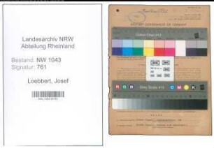 Entnazifizierung Josef Loebbert , geb. 10.11.1912 (Weber)