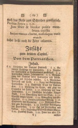 Zusätze zum dritten Capitel
