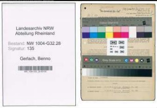 Entnazifizierung Benno Gerlach , geb. 29.07.1902 (Zollsekretaer)