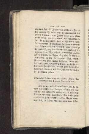 Allgemeine Beschreibung des Landes. Klima. Beschaffenheit des Bodens. Naturgeschichte.