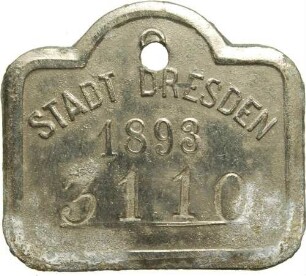 Dresden - Hundemarke Nr. 3110