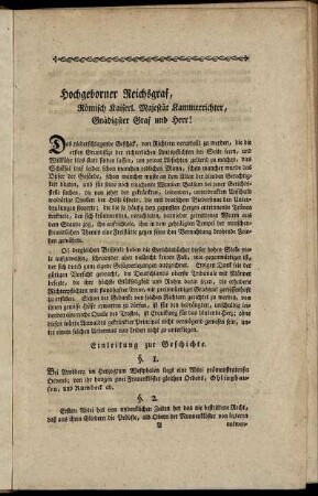 Hochgeborner Reichsgraf, Römisch Kaiserl. Majestät Kammerrichter [...]