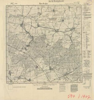 1947 (alte Nr.: 594) Hanshagen, Meßtischblatt (4cm - Karte)