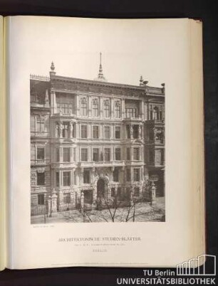 Serie I. No. 31. Wohnhaus Potsdamer Straße No. 118a. Berlin.