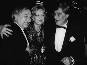 Günter Pfitzmann, Brigitte Grothum, Horst Bollmann. Presseball 1982.
